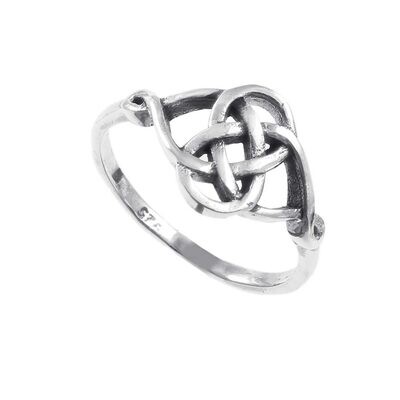Silver Knot Ring Sz 7.5
