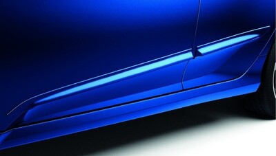 Honda Civic 5 Door Side Body Trims - Crystal Black