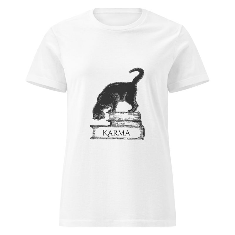 &quot;Karma is a Cat&quot; Women’s basic softstyle t-shirt