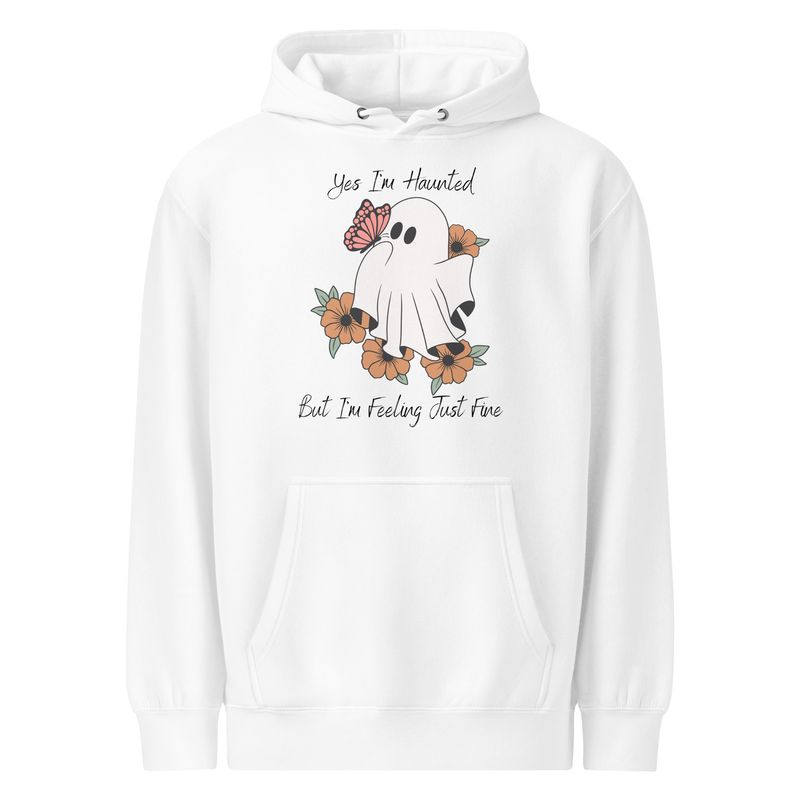 &quot;Yes I&#39;m Haunted&quot; Unisex premium mid-weight hoodie