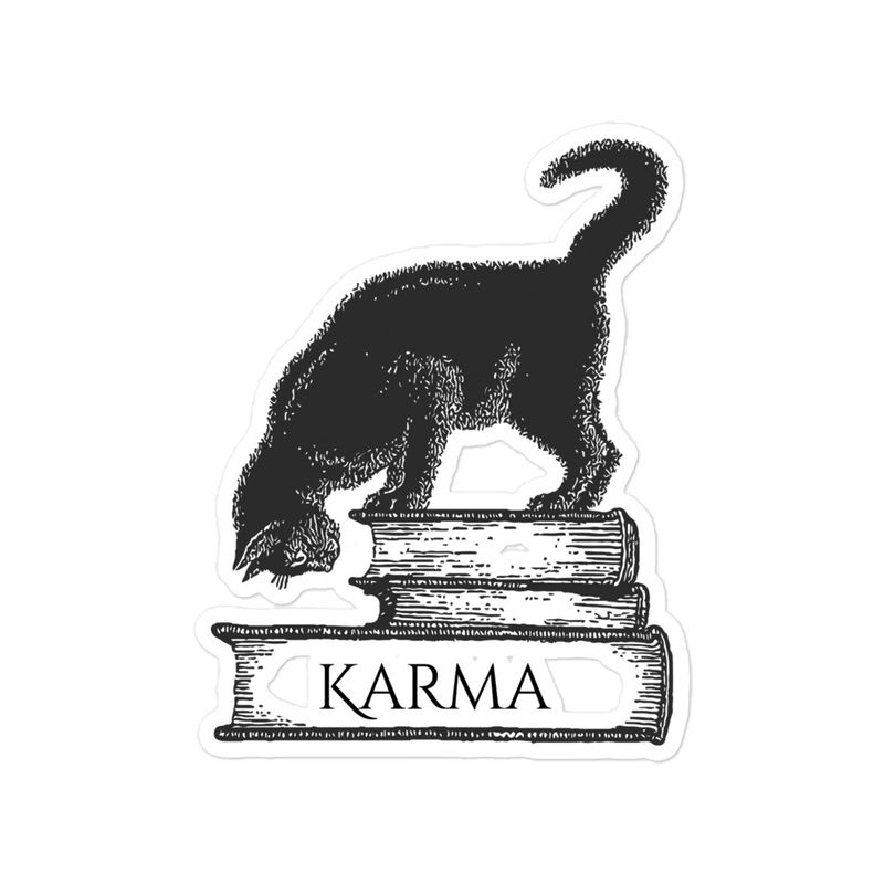 &quot;Karma is a Cat&quot; Bubble-free stickers