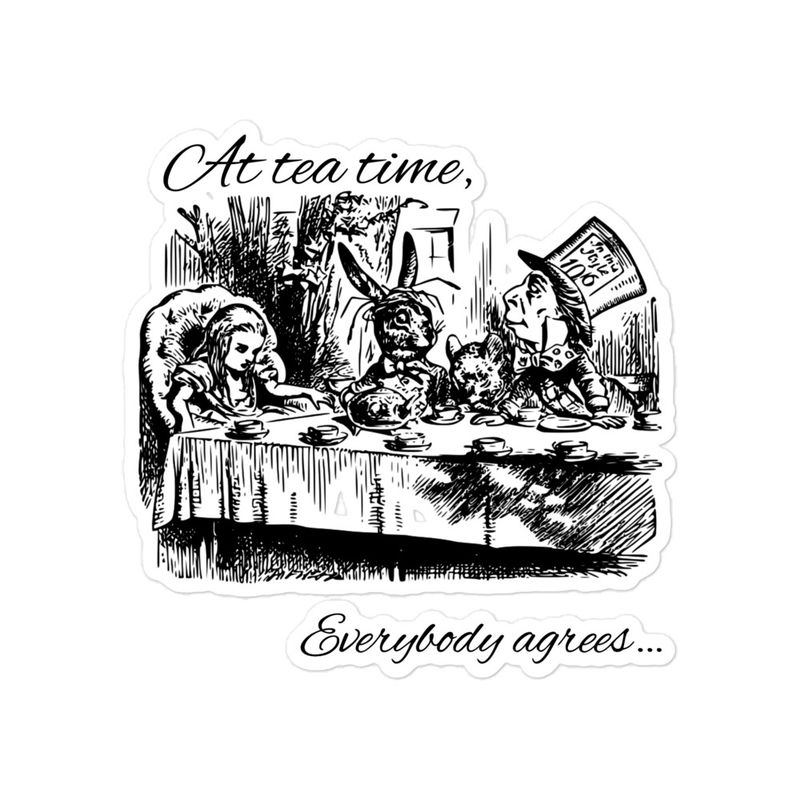 &quot;Tea Time&quot; Bubble-free stickers