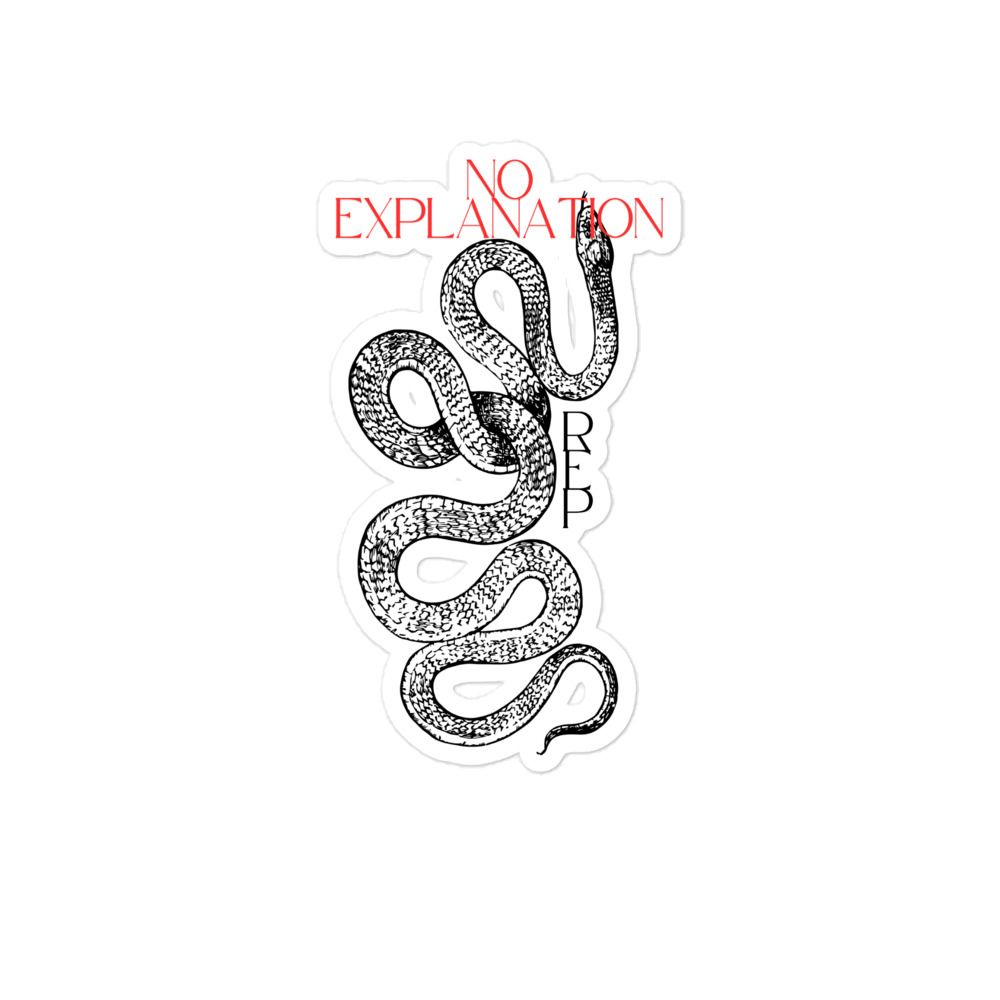 &quot;No Explanation&quot; Bubble-free stickers