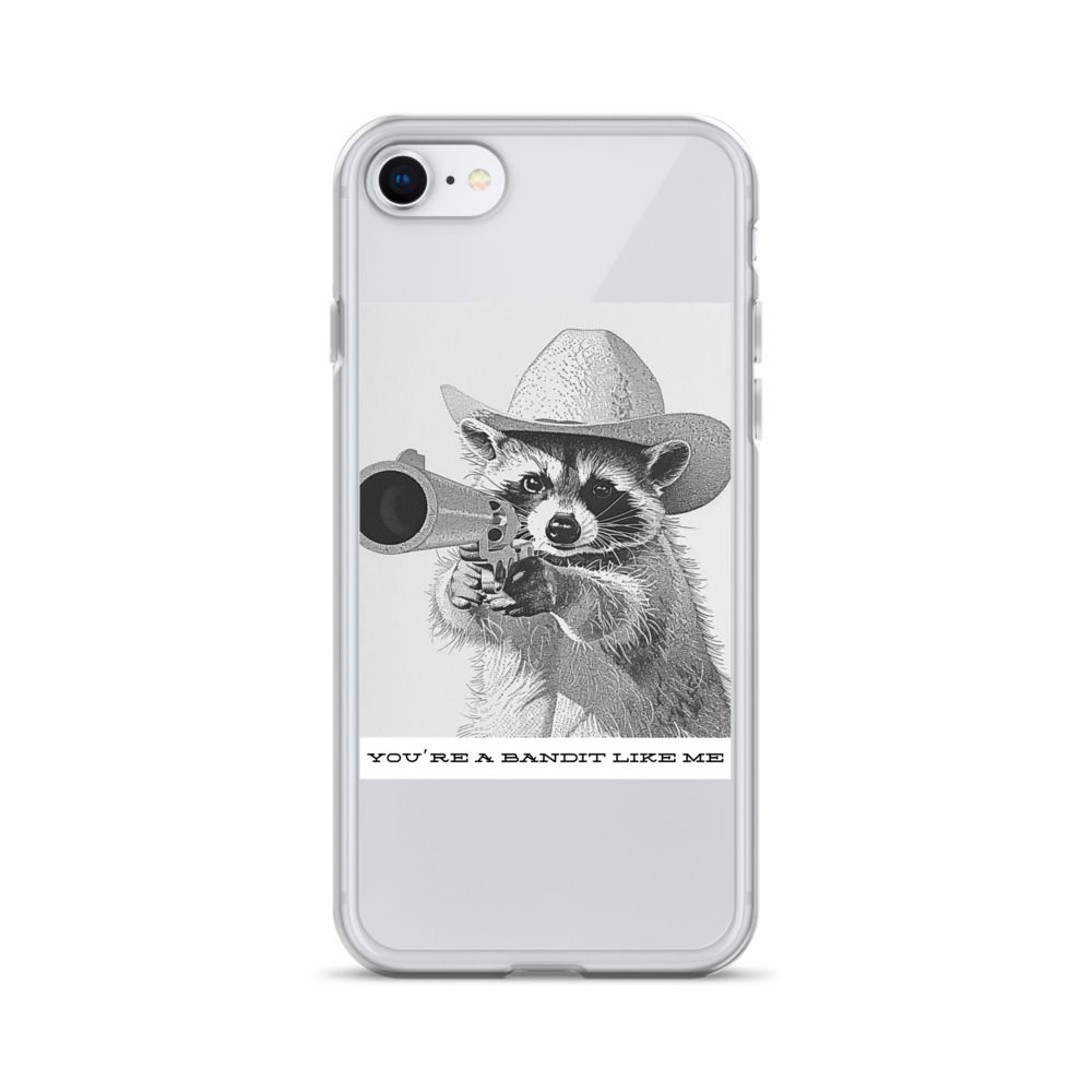 &quot;Cowboy Like Me Raccoon&quot; Clear Case for iPhone®