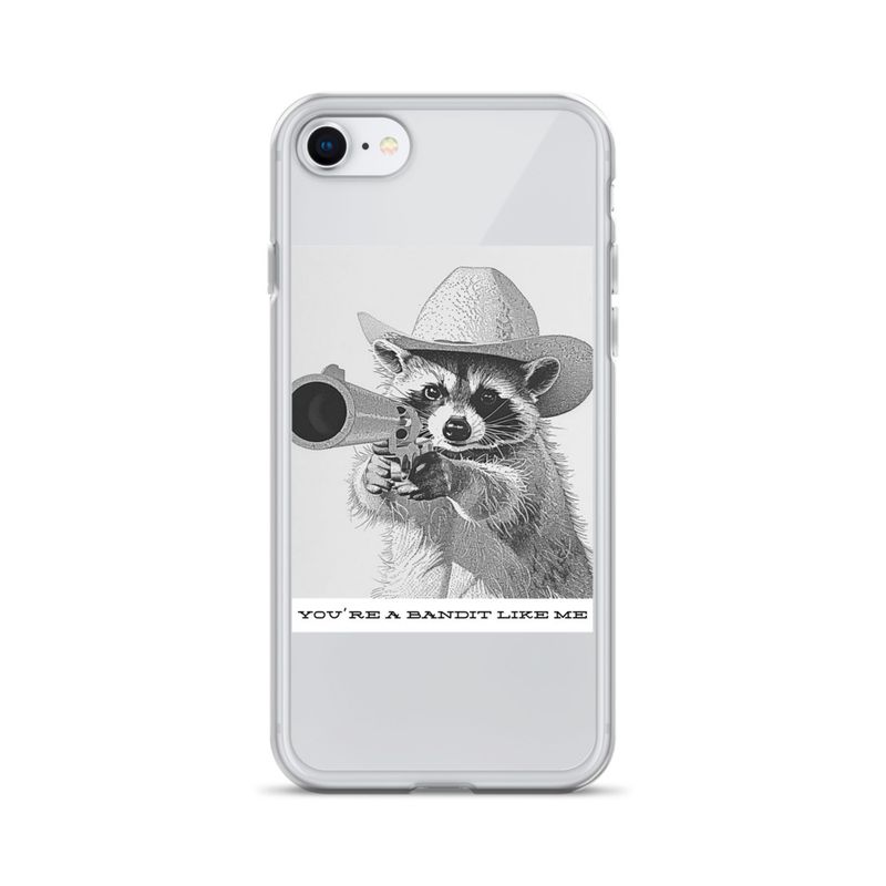 &quot;Cowboy Like Me Raccoon&quot; Clear Case for iPhone®
