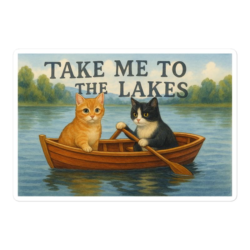 &quot;The Lakes Cats&quot;  Bubble-free stickers