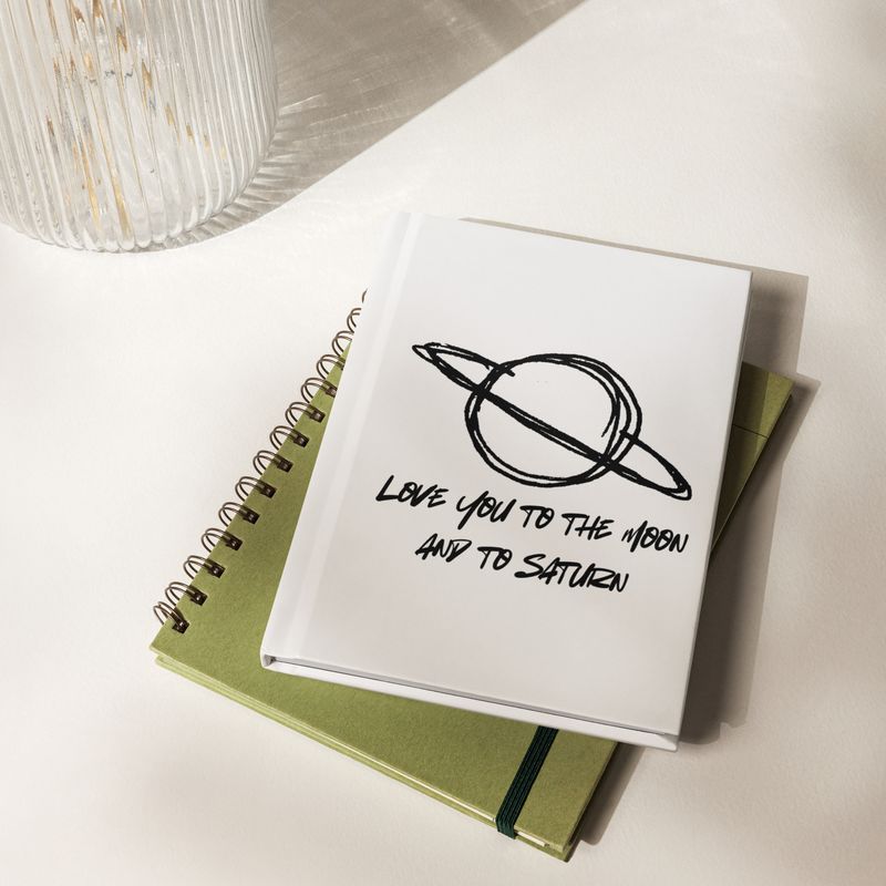 &quot;To Saturn&quot; Hardcover journal matte