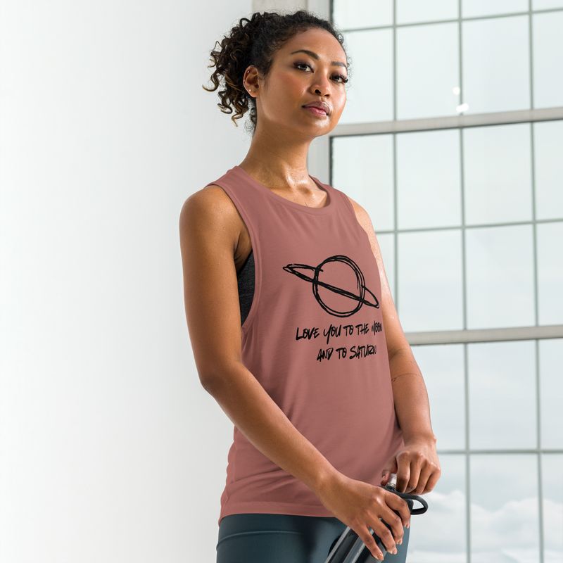&quot;To Saturn&quot; Ladies’ Muscle Tank
