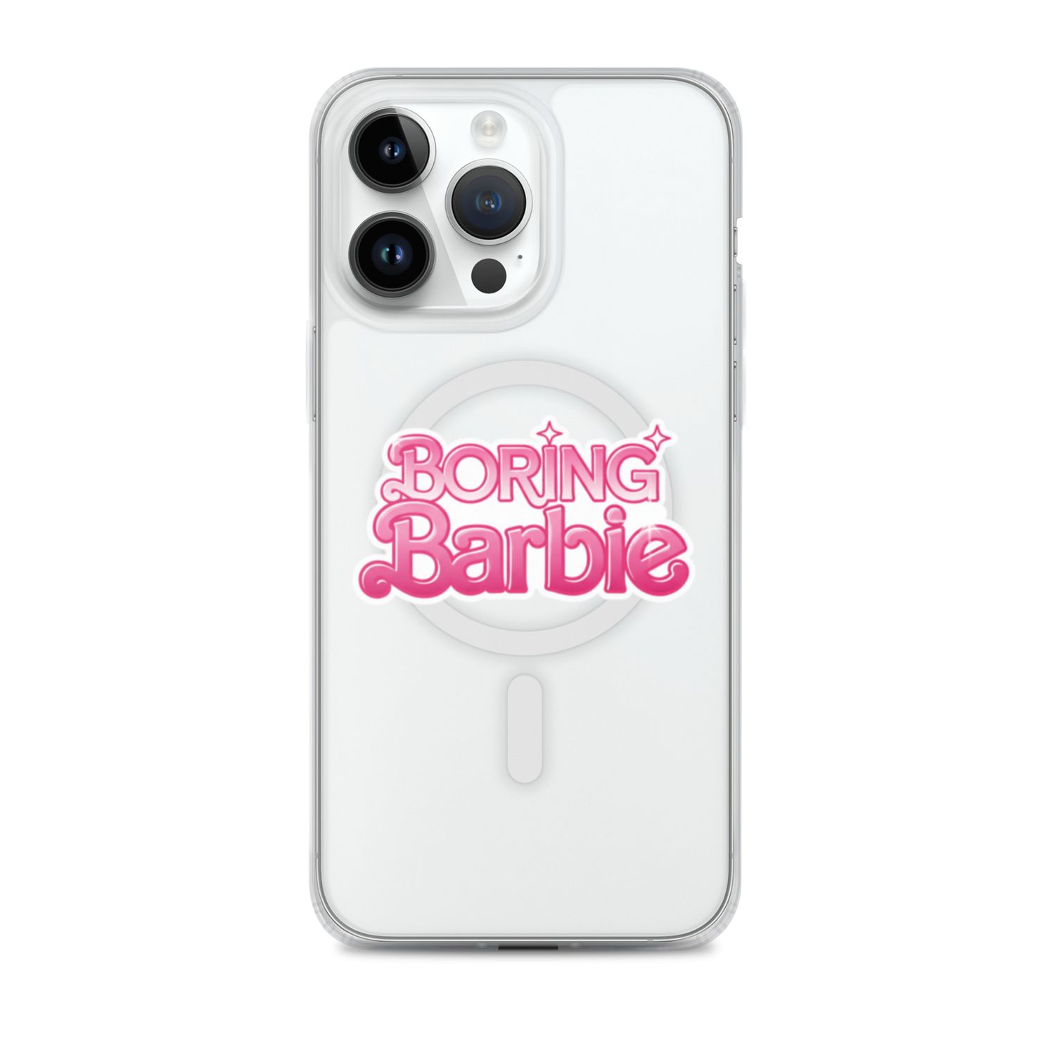 &quot;Boring Barbie&quot; MagSafe® clear case for iPhone®