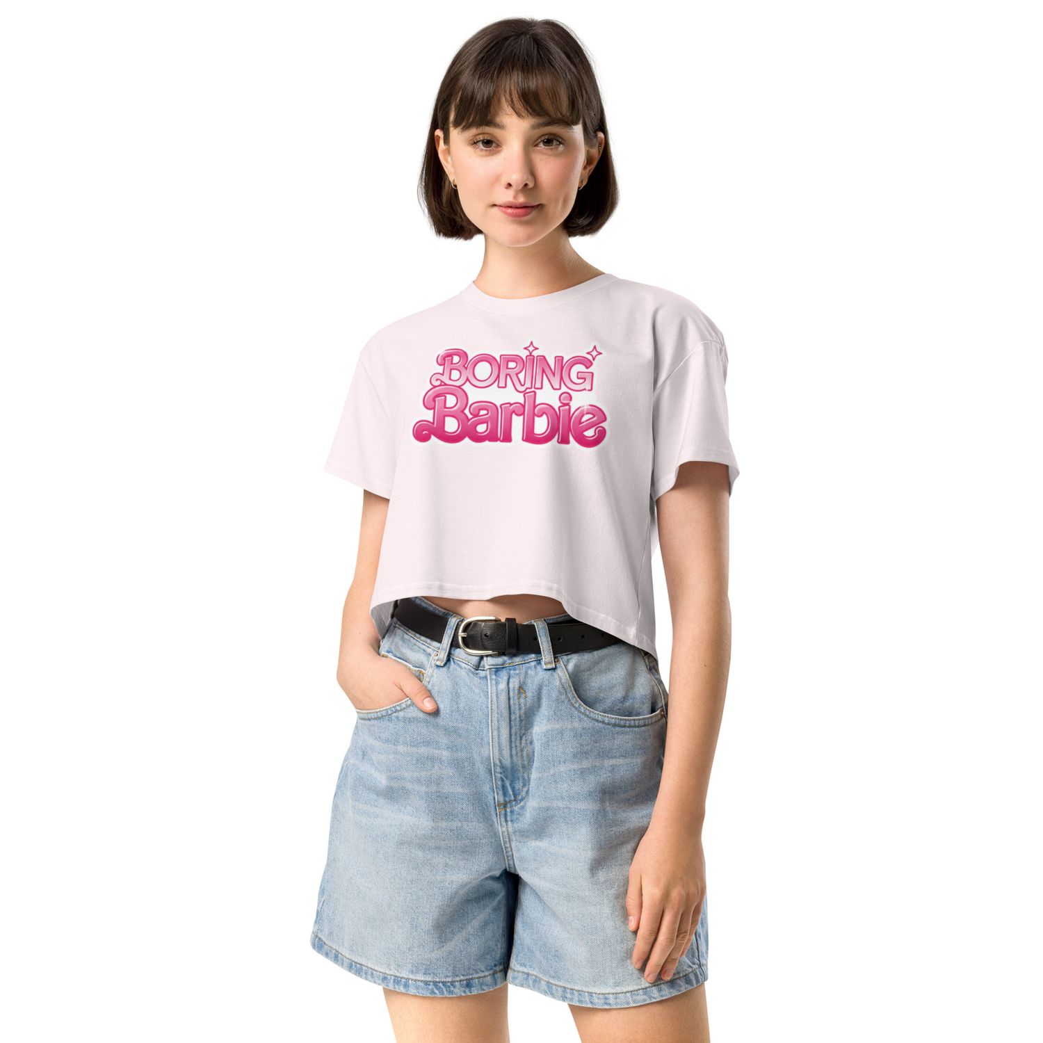 &quot;Boring Barbie&quot; Women’s crop top
