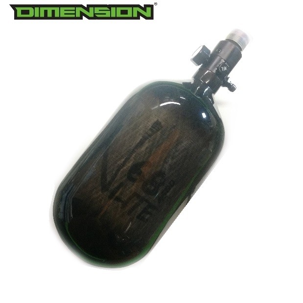 Ninja Lite Compressed Air Tank - 68cu 4500 psi Std Regulator Carbon Fiber - Black Translucent