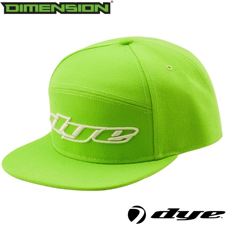 Dye Snap Back Hat Logo - Lime