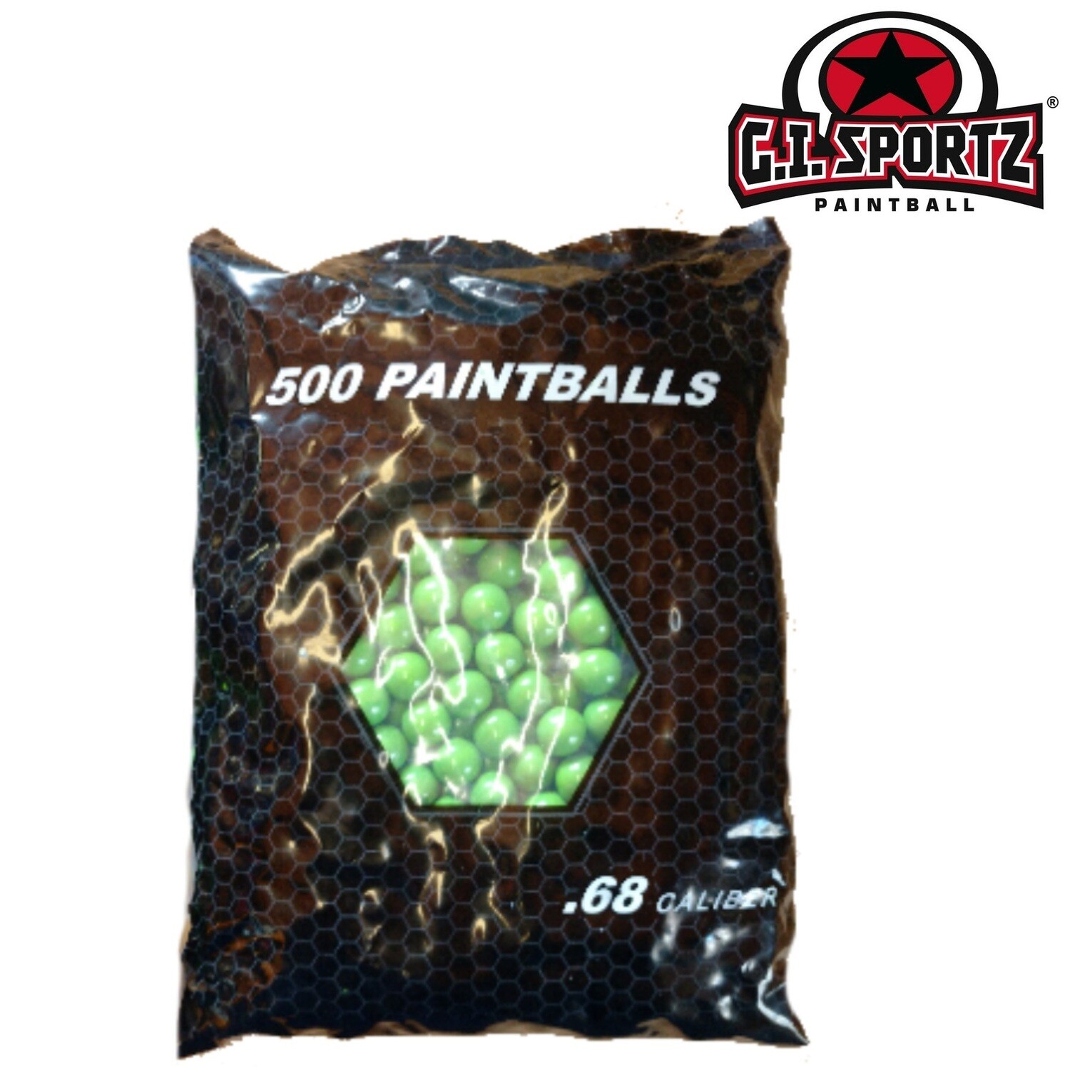G.I. Sportz 1-Star Paintballs - 500 Rounds - .68 caliber - Color May Vary