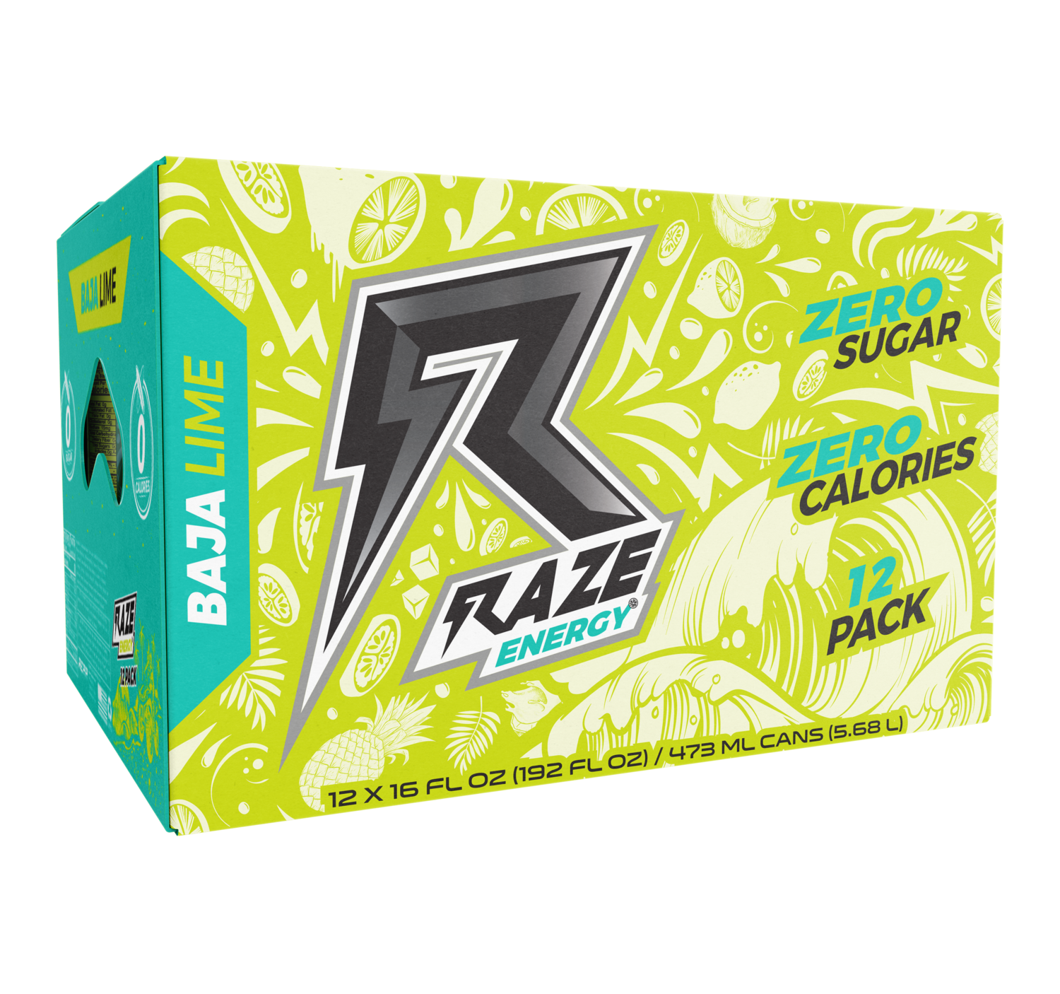 Raze Energy - Baja Lime 16oz. (Case of 12 Cans)