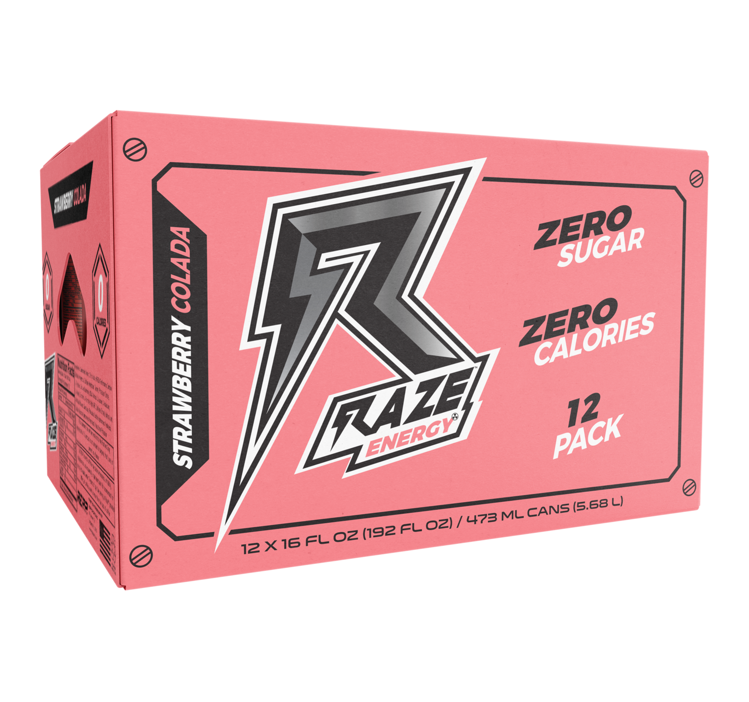 Raze Energy - Strawberry Colada 16oz. (Case of 12 Cans)