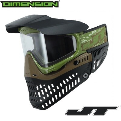 JT Proflex SE Paintball Mask - Olive/Brown w/ Clear Thermal Lens