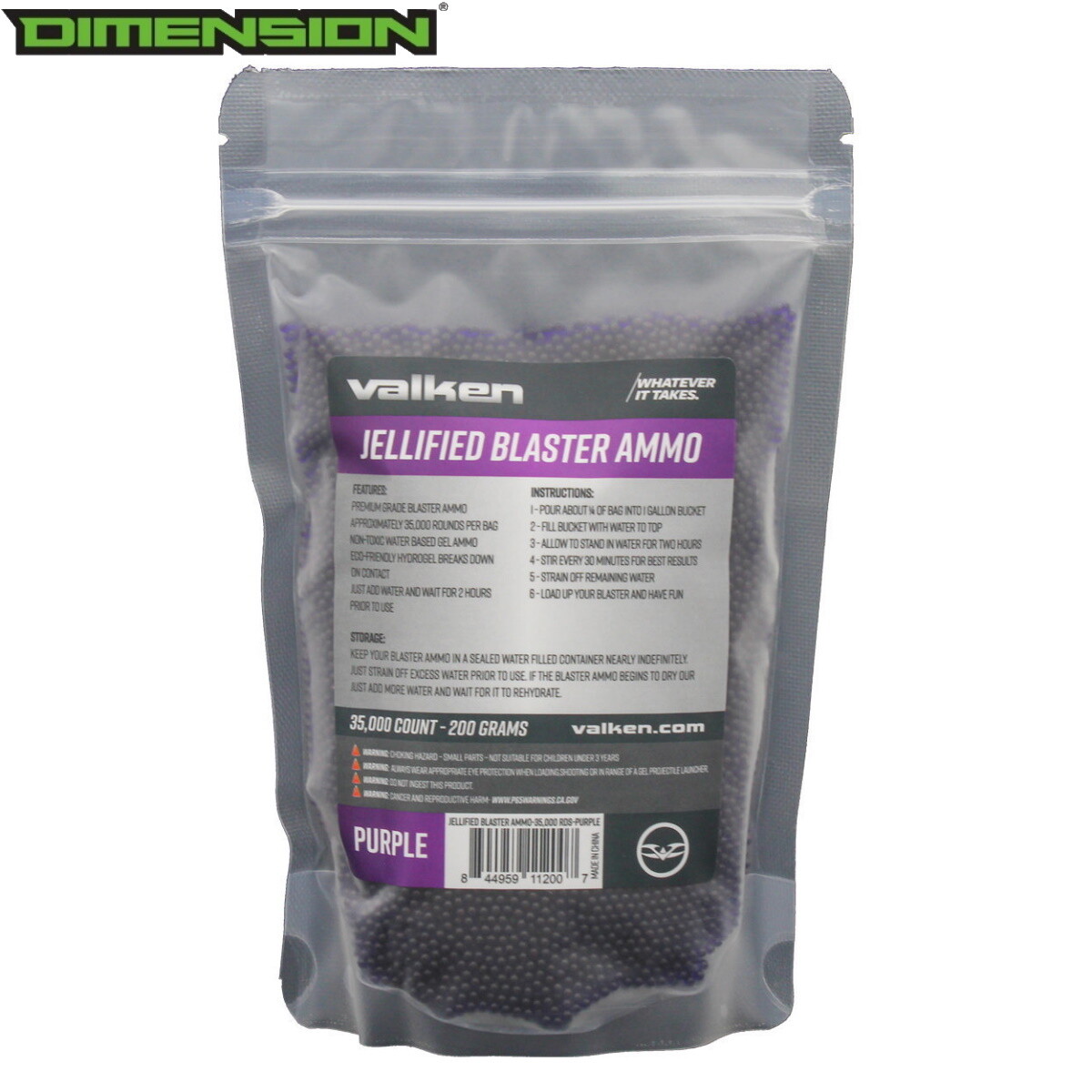 Valken Jellified Blaster Ammo -35,000rds - Purple