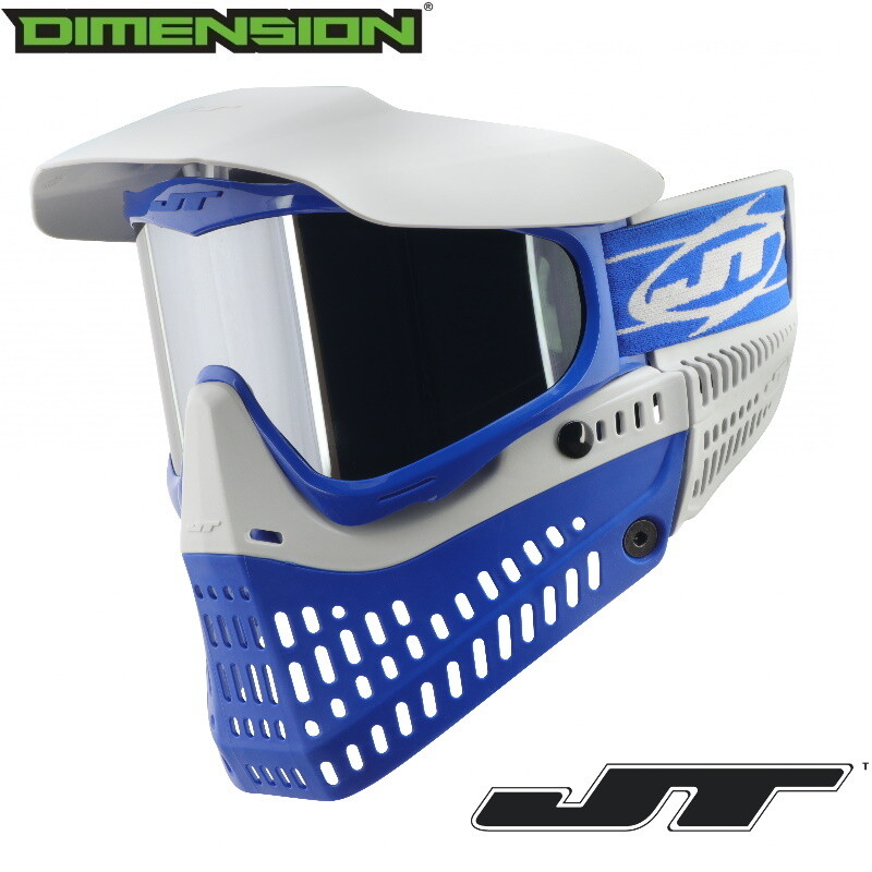 JT Proflex LE Paintball Mask - Cobalt w/ Chrome & Clear Thermal Lens