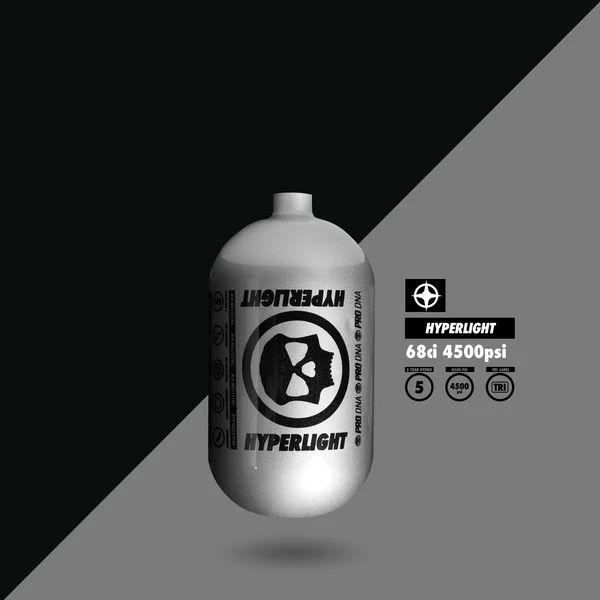 Infamous Hyperlight Air Tank 68CI - Silver/Black  (BOTTLE ONLY)