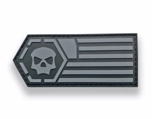 Infamous Skulls &amp; Stripes Paintball Patch (3.5x1.5) 