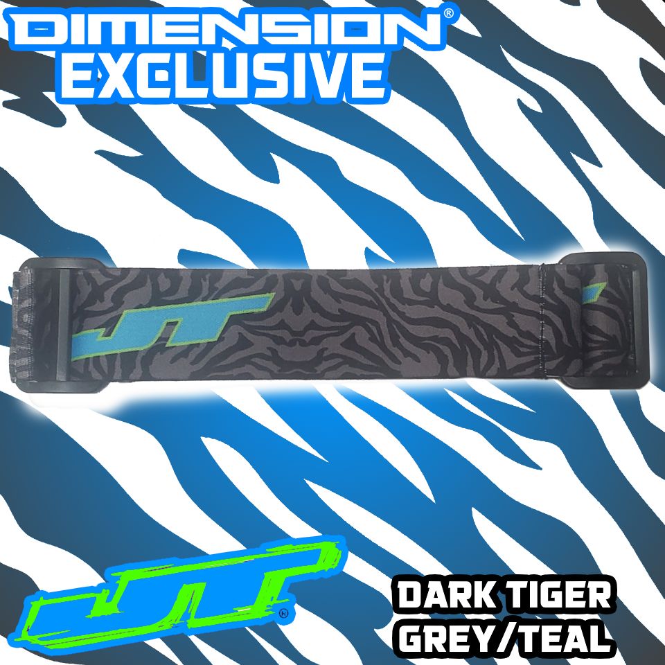 JT Paintball Goggle Strap - Dark Tiger - Grey/Teal (DIMENSION LIMITED EDITION)