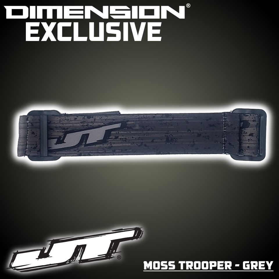 JT Paintball Goggle Strap - Moss Trooper - Grey Logo (DIMENSION LIMITED EDITION)