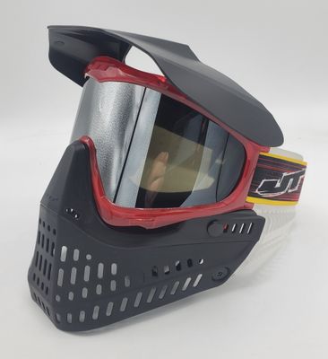 JT Proflex Custom Build Mask - Birthstone ICE Ruby Frame / Black Skirt / Chrome Lens / DLE OG Race - Heat Strap