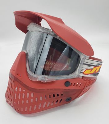 JT Proflex Custom Build Mask - ICE Series Clear Frame / Birthstone Garnet Skirt / Chrome Lens / DLE Sunfire Strap