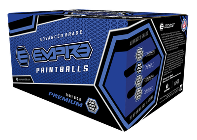 Empire Premium .68 cal Paintballs - Case of 2000 Rds - Pink/Carbon Fiber Shell - Yellow Fill