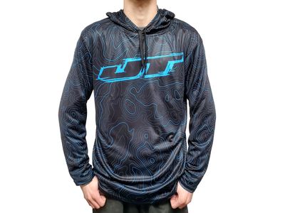 JT HOODIE - TOPOGRAPHIC CYAN - XL (DIMENSION LIMITED EDITION)