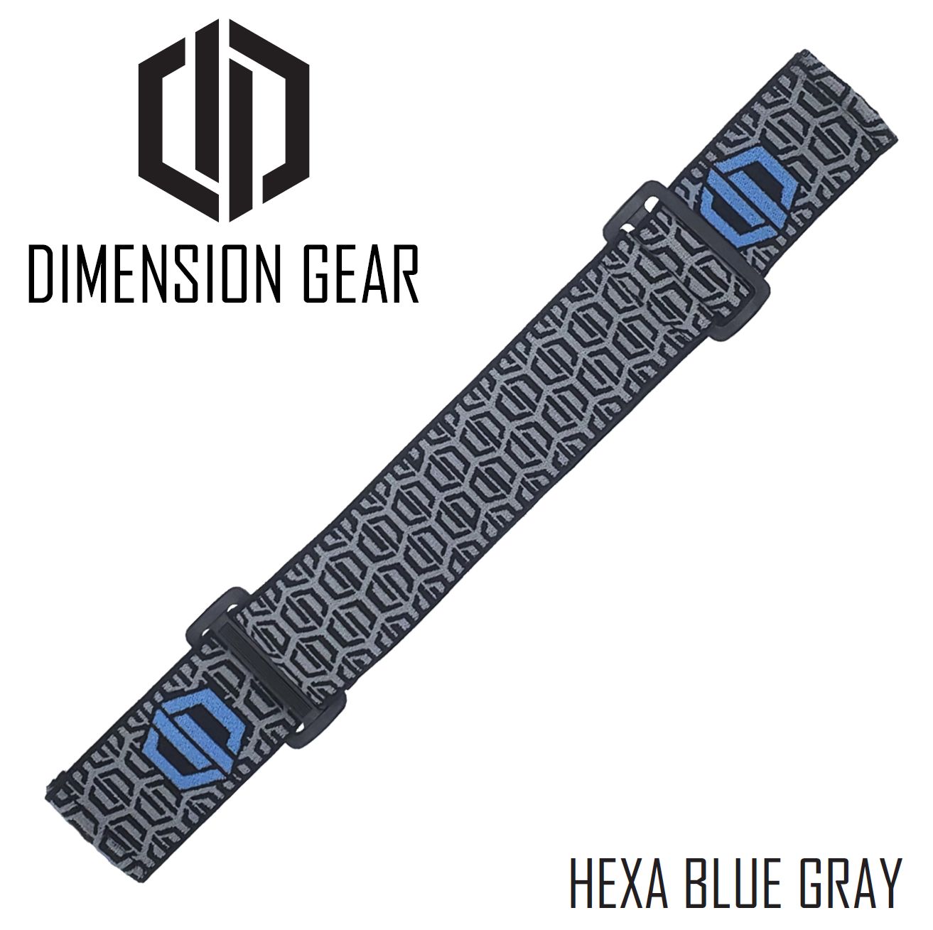 Dimension Gear Woven Goggle Strap - Hexa Blue Gray