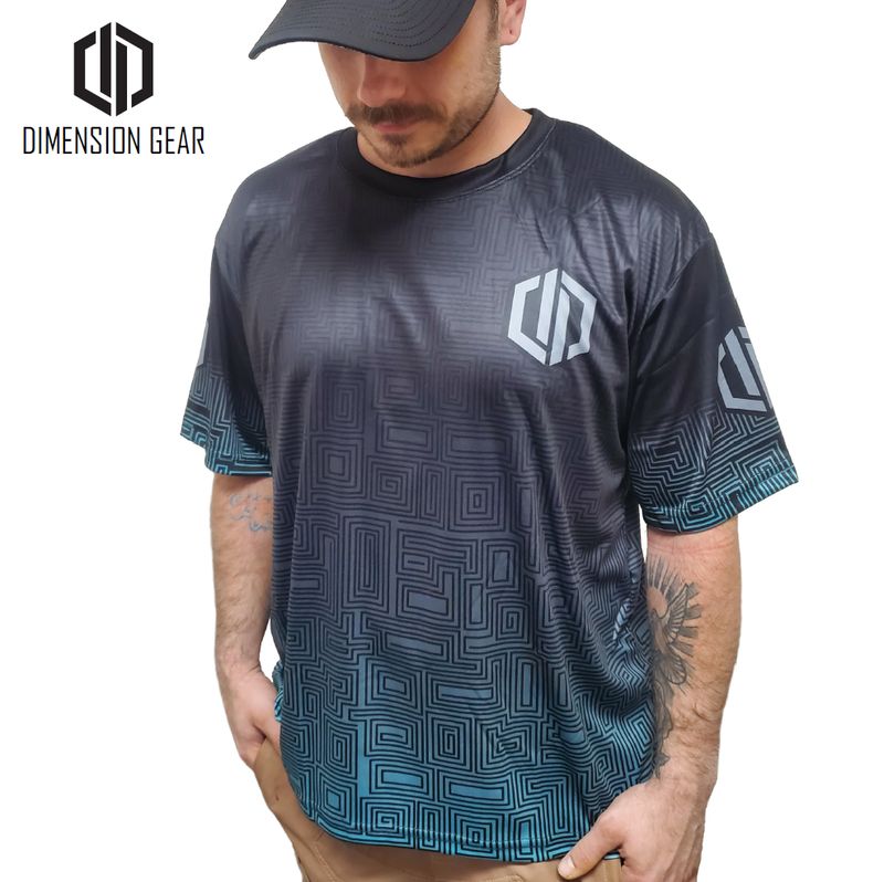 Dimension Gear Live-Dri T-shirt - Hueliti Aqua - Small