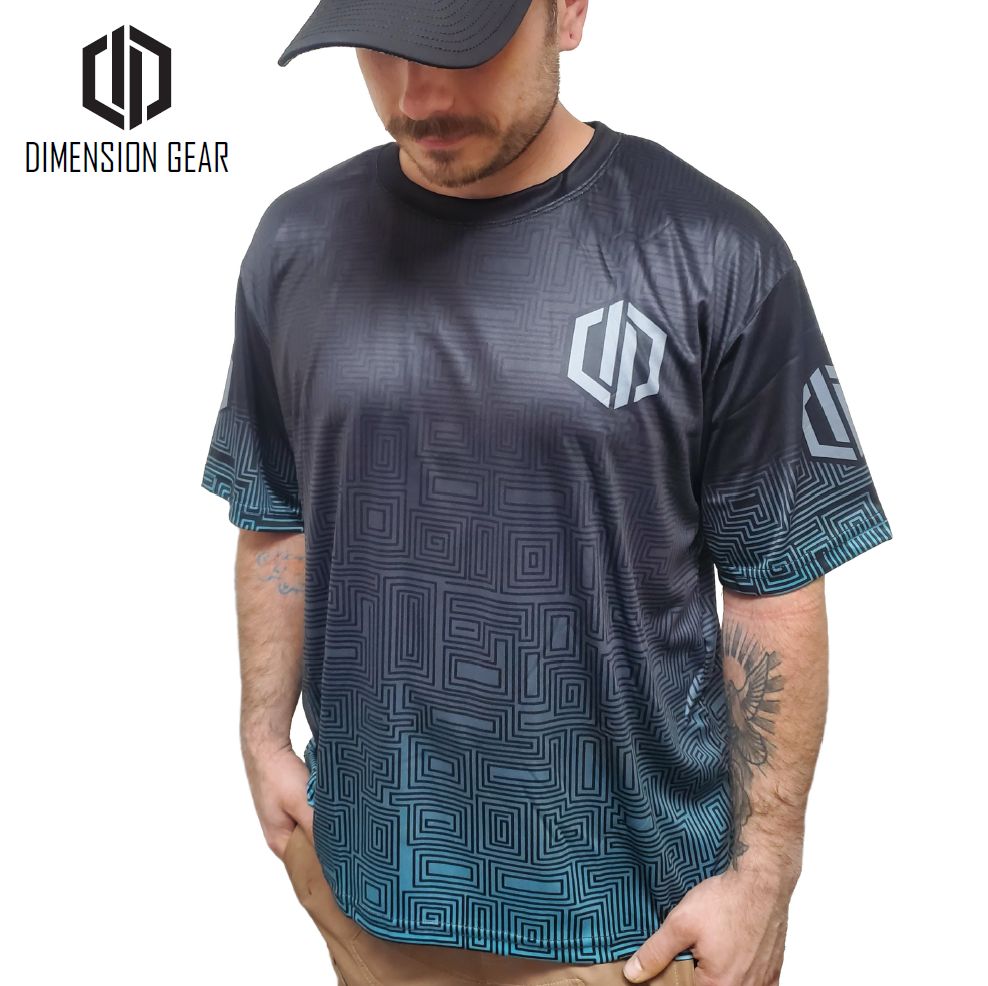 Dimension Gear Live-Dri T-shirt - Hueliti Aqua - XL