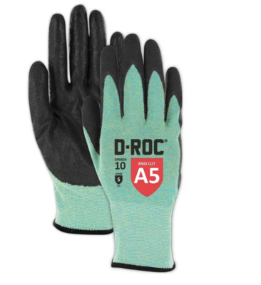 D-ROC GPD824 Ultra-Lightweight Polyurethane Palm Coated Work Gloves-Cut Level A5
