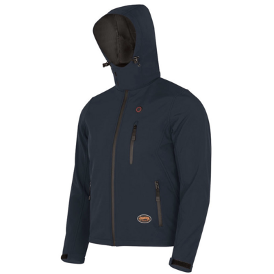 Pioneer Heated Softshell Jacket, Pioneer Heated Softshell Jacket: V1210280U-NAVY-Small