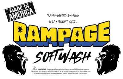 RAMPAGE Softwash 1/2 in 300 ft Hose: RED