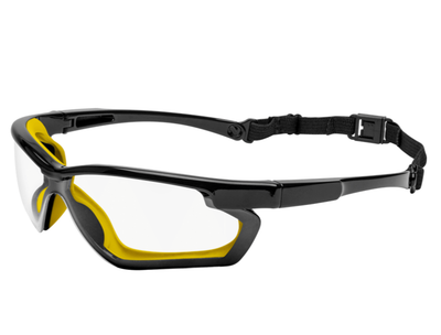 Ironwear - Slice Safety Glass, Black frame, STYLE: CLEAR LENS - C/A