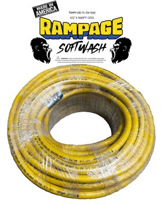 RAMPAGE Softwash 1/2 in 300 ft Hose: Yellow RAMPAGE Softwash 1/2 in 300 ft Hose: Yellow