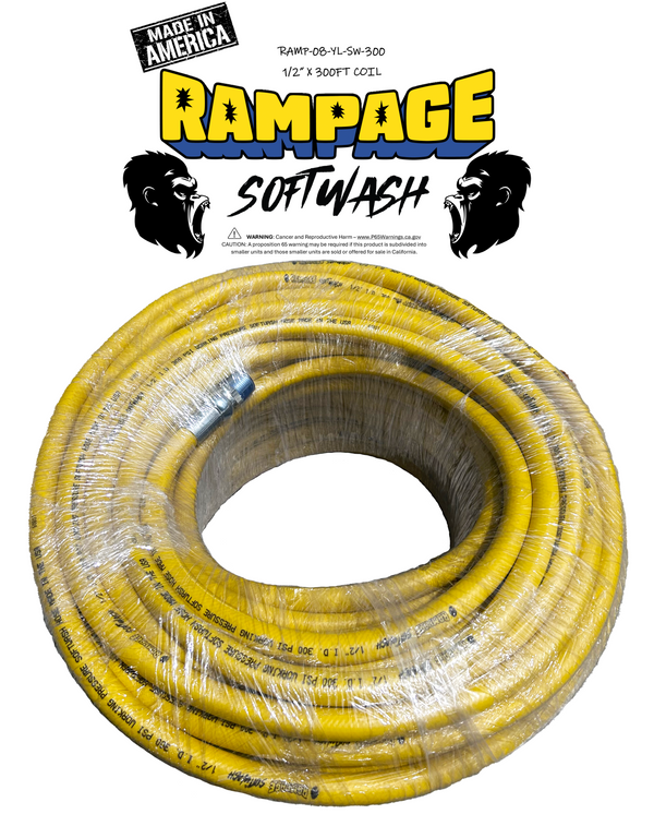RAMPAGE Softwash 1/2 in 300 ft Hose: Yellow