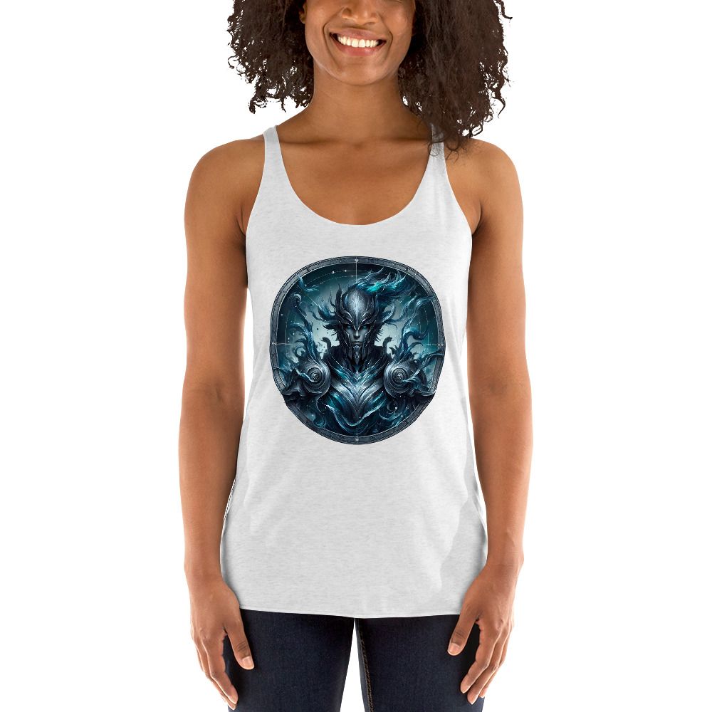 Aquarius Zodiac Sign Women&#39;s Racerback Tank