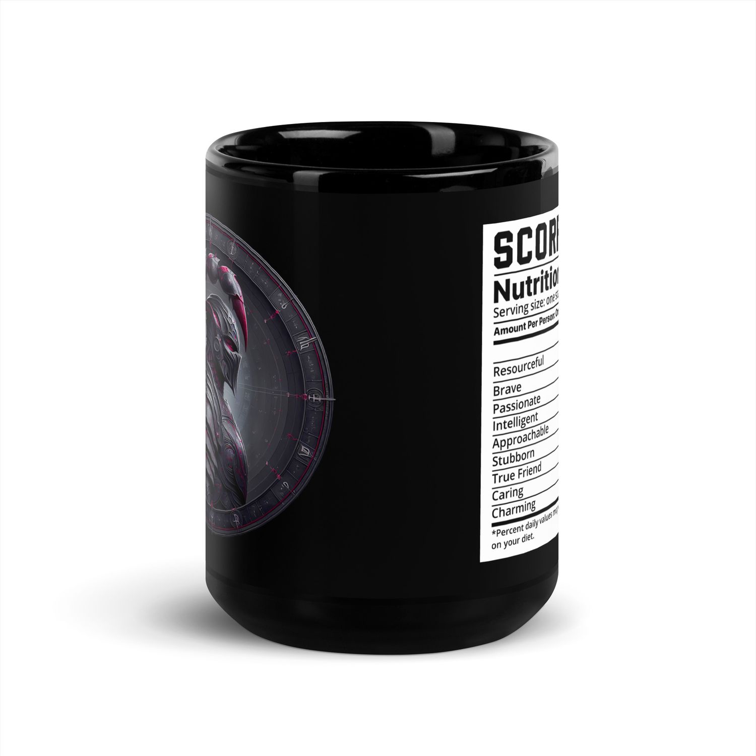 Scorpio Zodiac Sign Black Glossy Mug