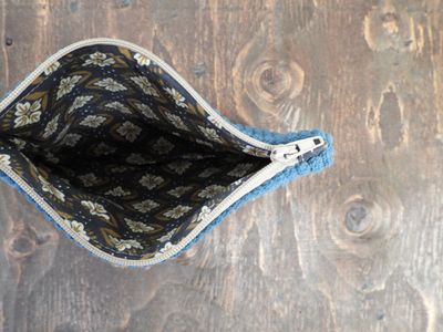 Corduroy Pouch - Duck &amp; White
