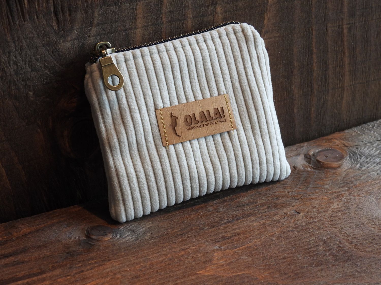 Coin pouch - Corduroy - White