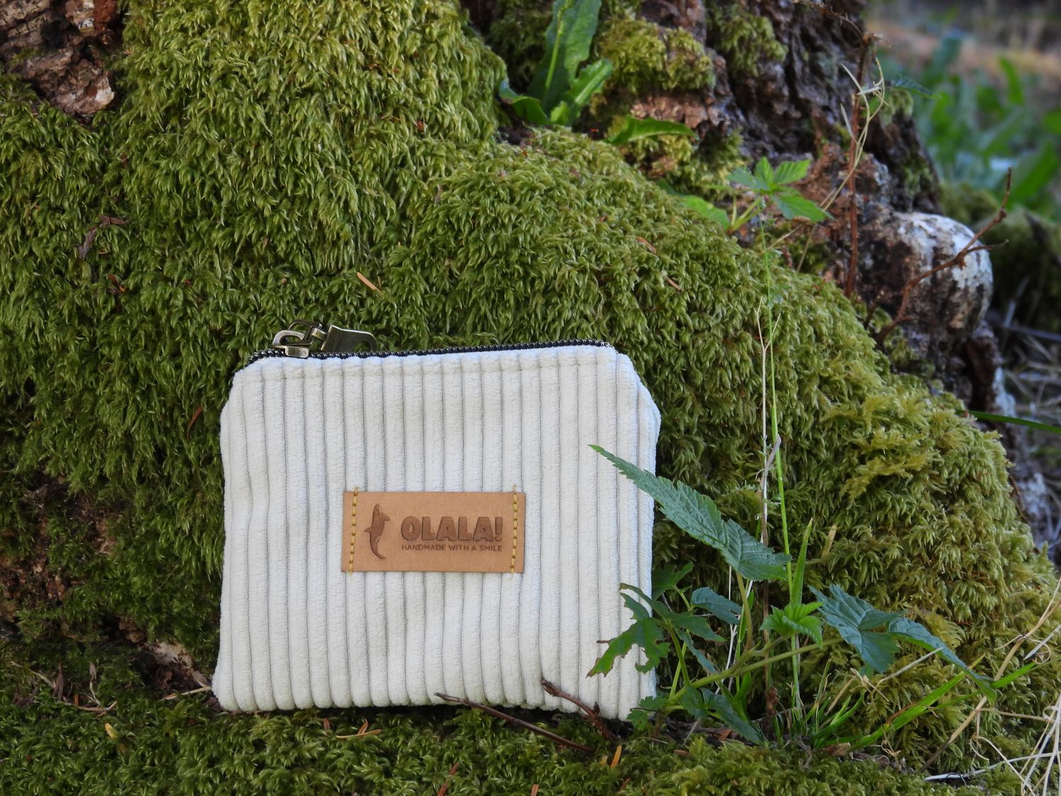 Coin pouch - Corduroy - White