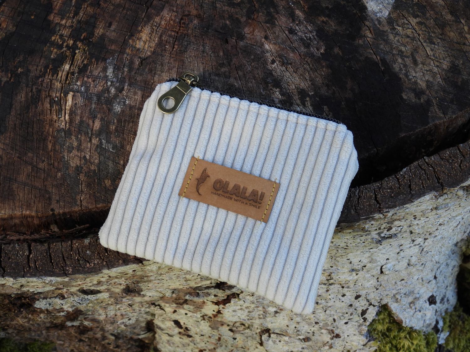 Coin pouch - Corduroy - White