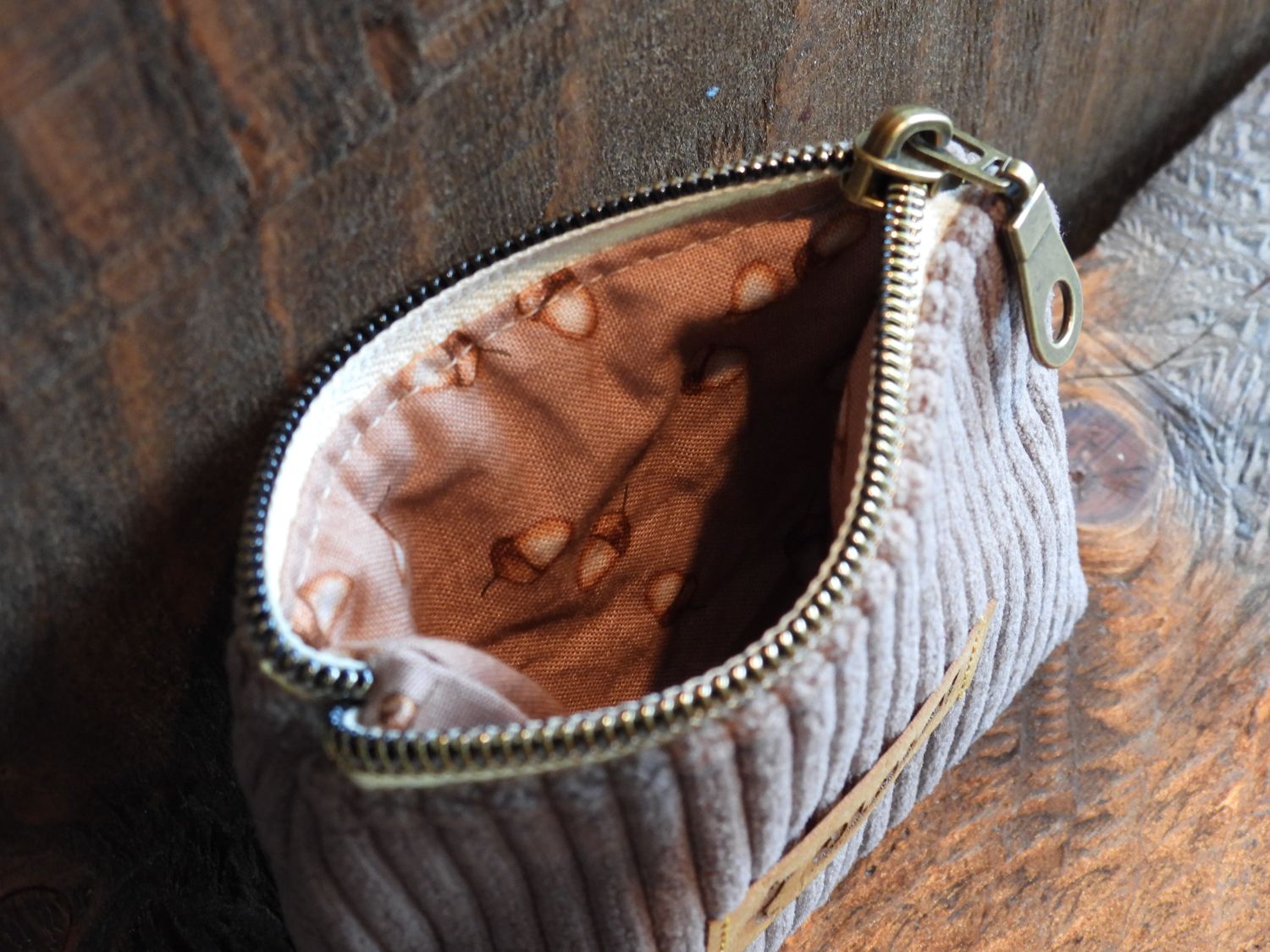 Coin pouch - Corduroy - Beige