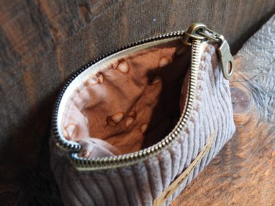 Coin pouch - Corduroy - Beige