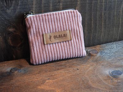 Coin pouch - Corduroy - Pink
