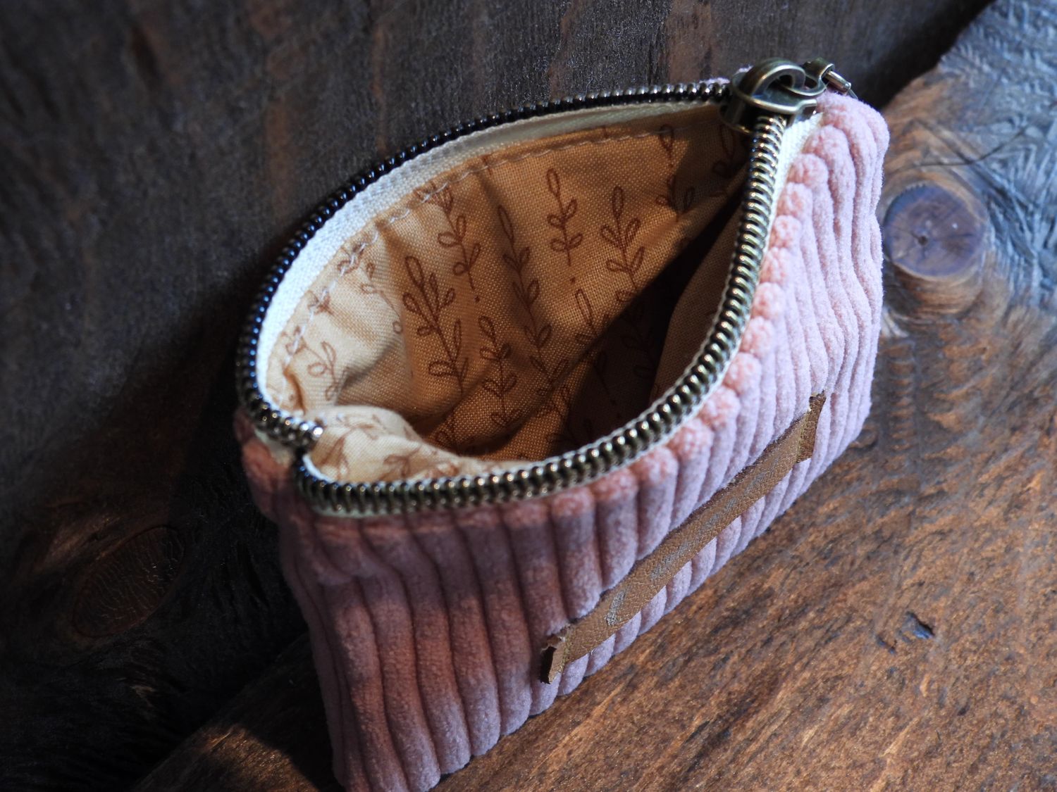 Coin pouch - Corduroy - Pink