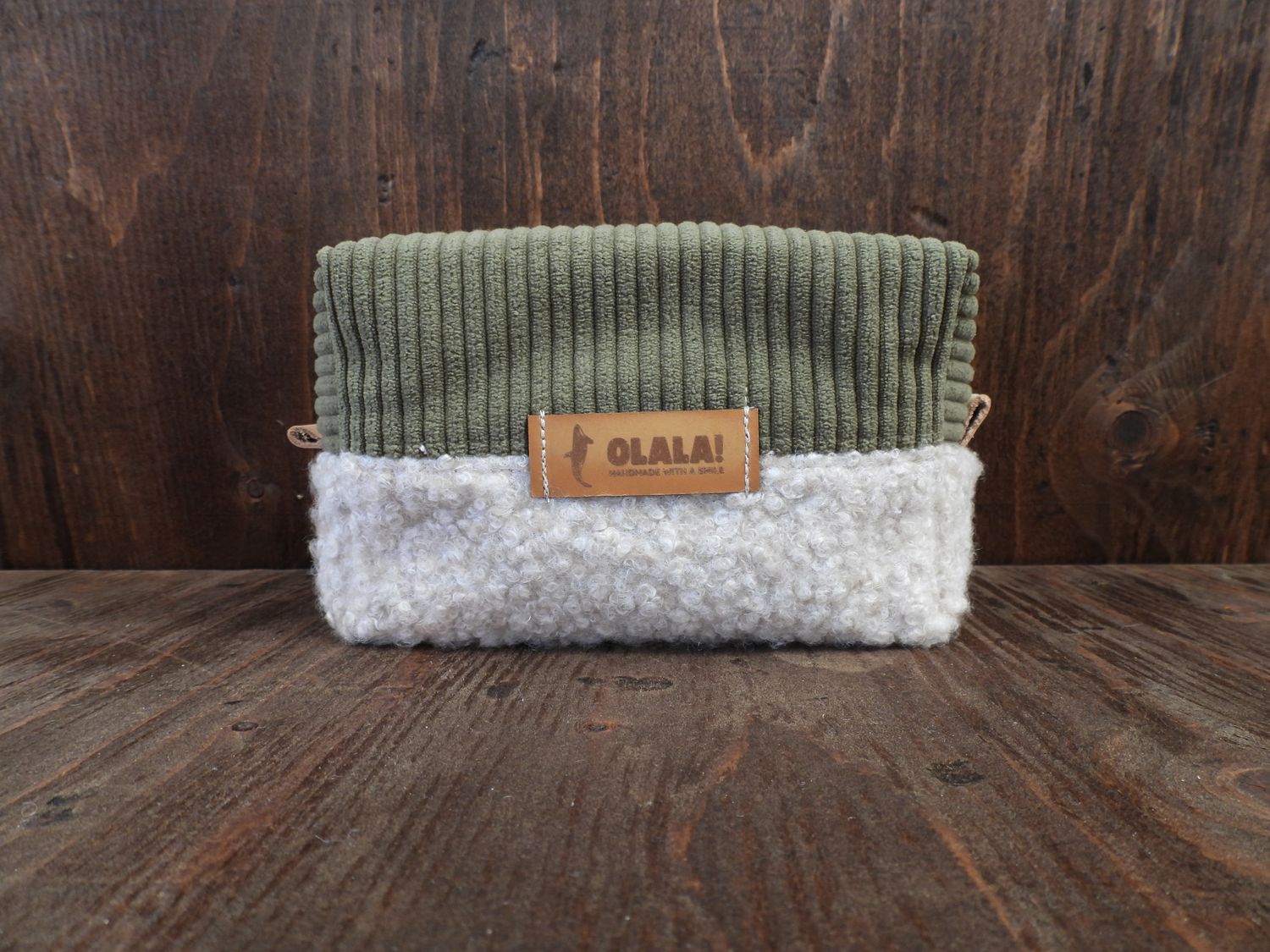 Carry-All Bag - Khaki &amp; Bouclé